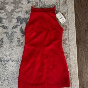 Zara Vibrant Red Sleeveless Dress